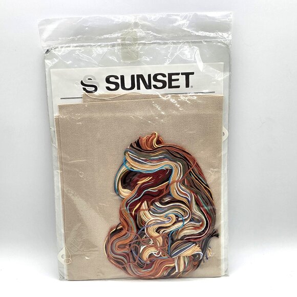 Sunset Counted Cross Stitch 1995 Native American Still Life 13601 New Sealed NOS - Picture 3 of 4